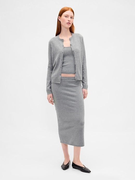 Image number 1 showing, CashSoft Stretch Midi Skirt