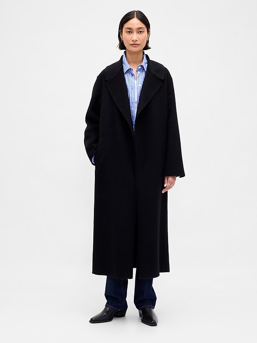 Image number 1 showing, Wool-Blend Wrap Coat