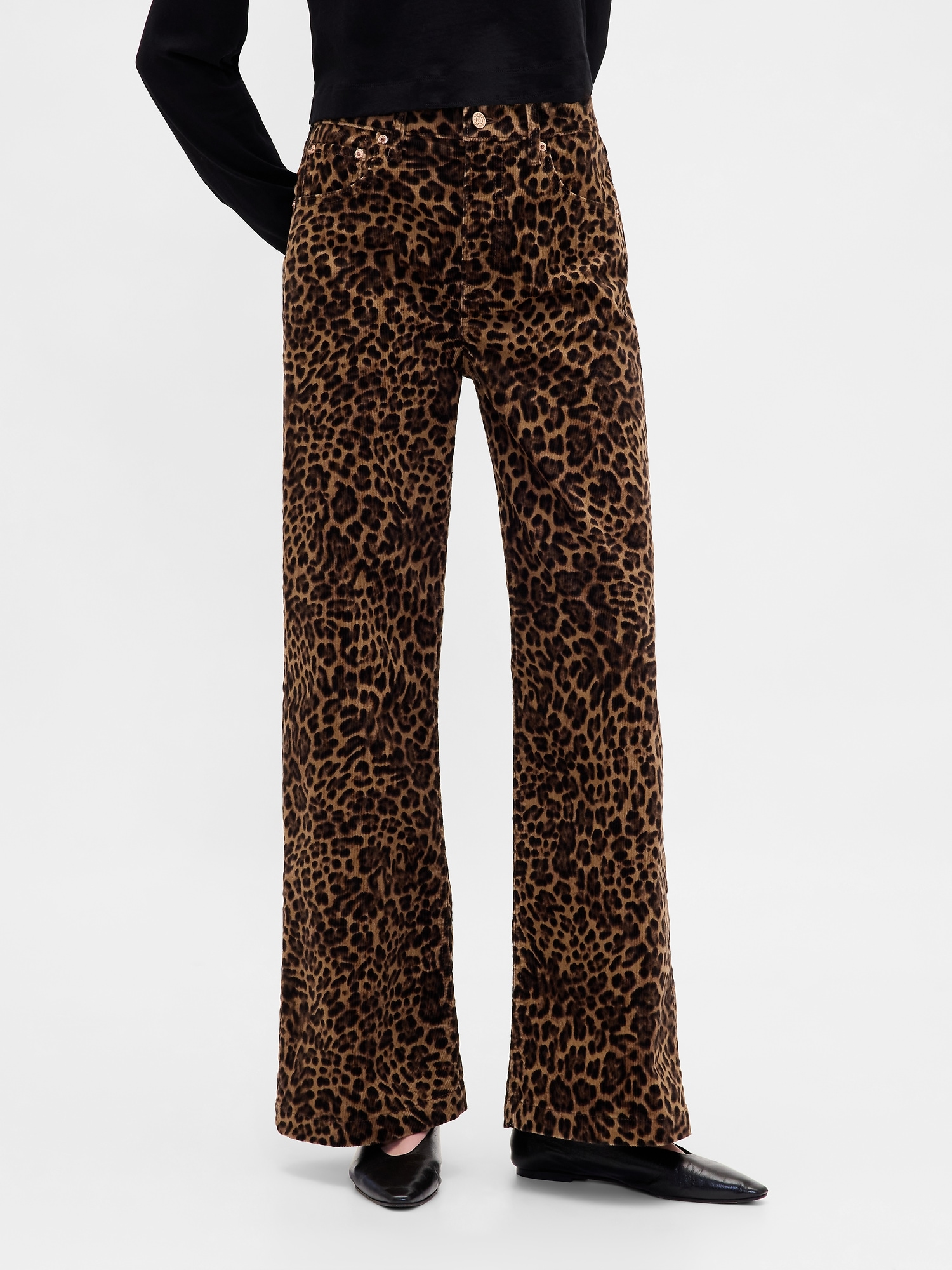 High Rise Stride Wide-Leg Jeans