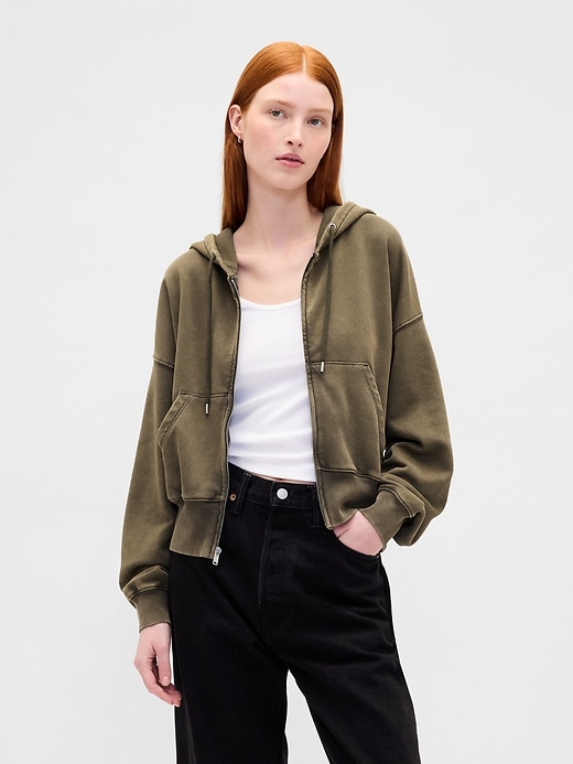 Image number 1 showing, VintageSoft Wedge Zip Hoodie