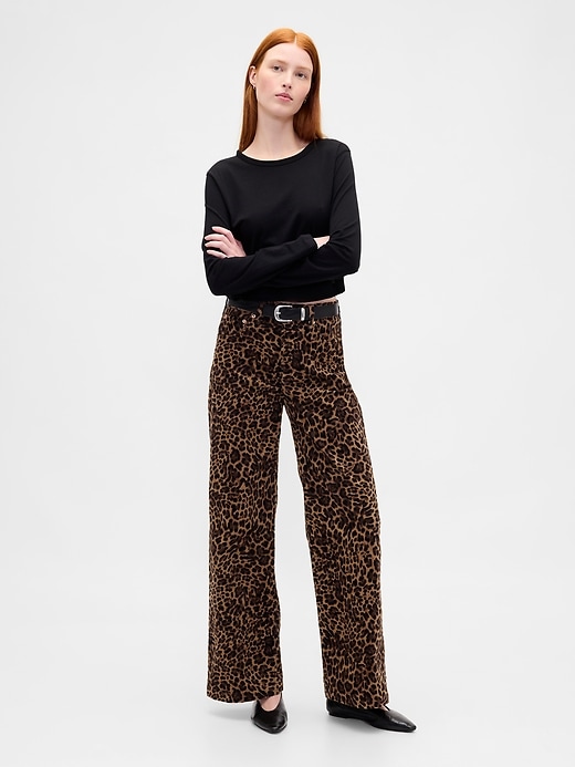 Image number 1 showing, High Rise Stride Corduroy Wide-Leg Pants