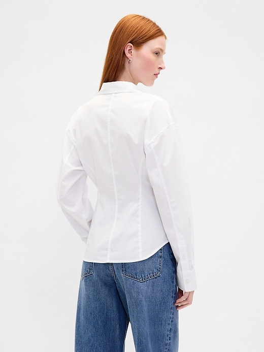 Image number 3 showing, Organic Cotton Poplin Dolman Classic Shirt
