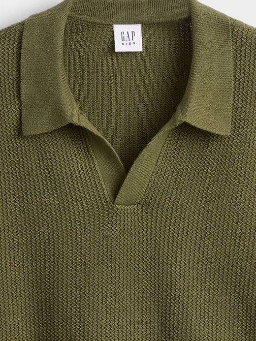 Image number 5 showing, Kids Johnny-Collar Waffle Shirt