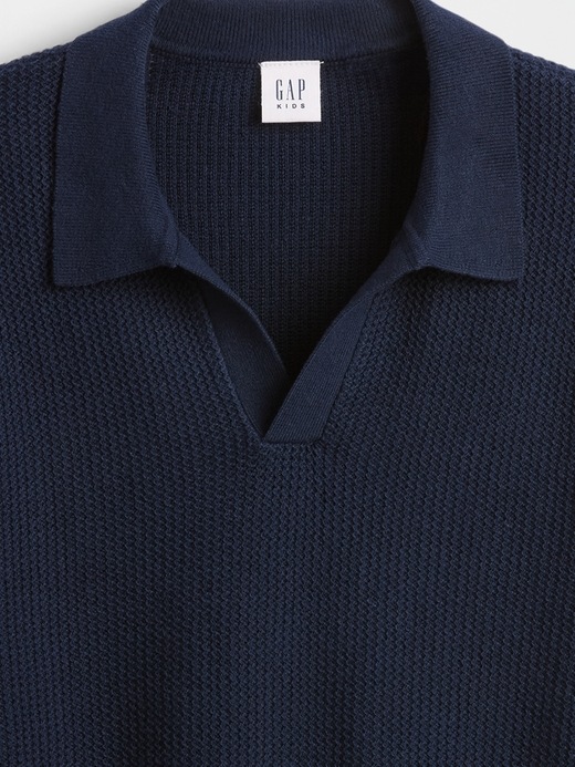 Image number 5 showing, Kids Johnny-Collar Waffle Shirt