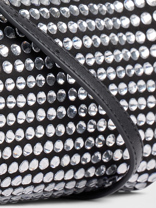 Image number 5 showing, Vegan Leather Rhinestone Barrel Bag