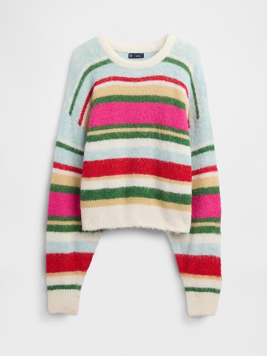 Image number 5 showing, Fuzzy Oversized Crewneck Sweater