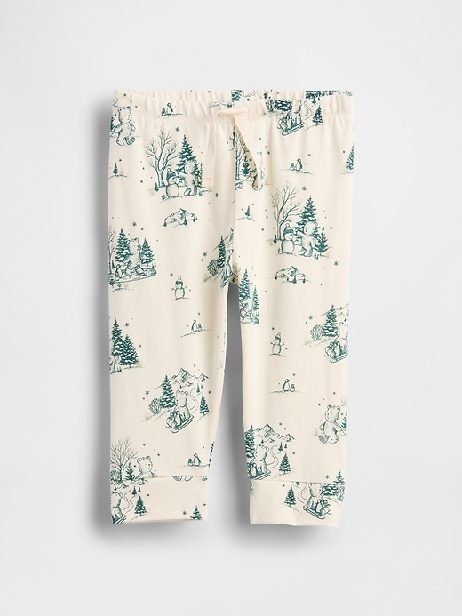 L'image numéro 1 présente Pantalon Premiers essentiels à taille extensible en coton biologique pour Bébé