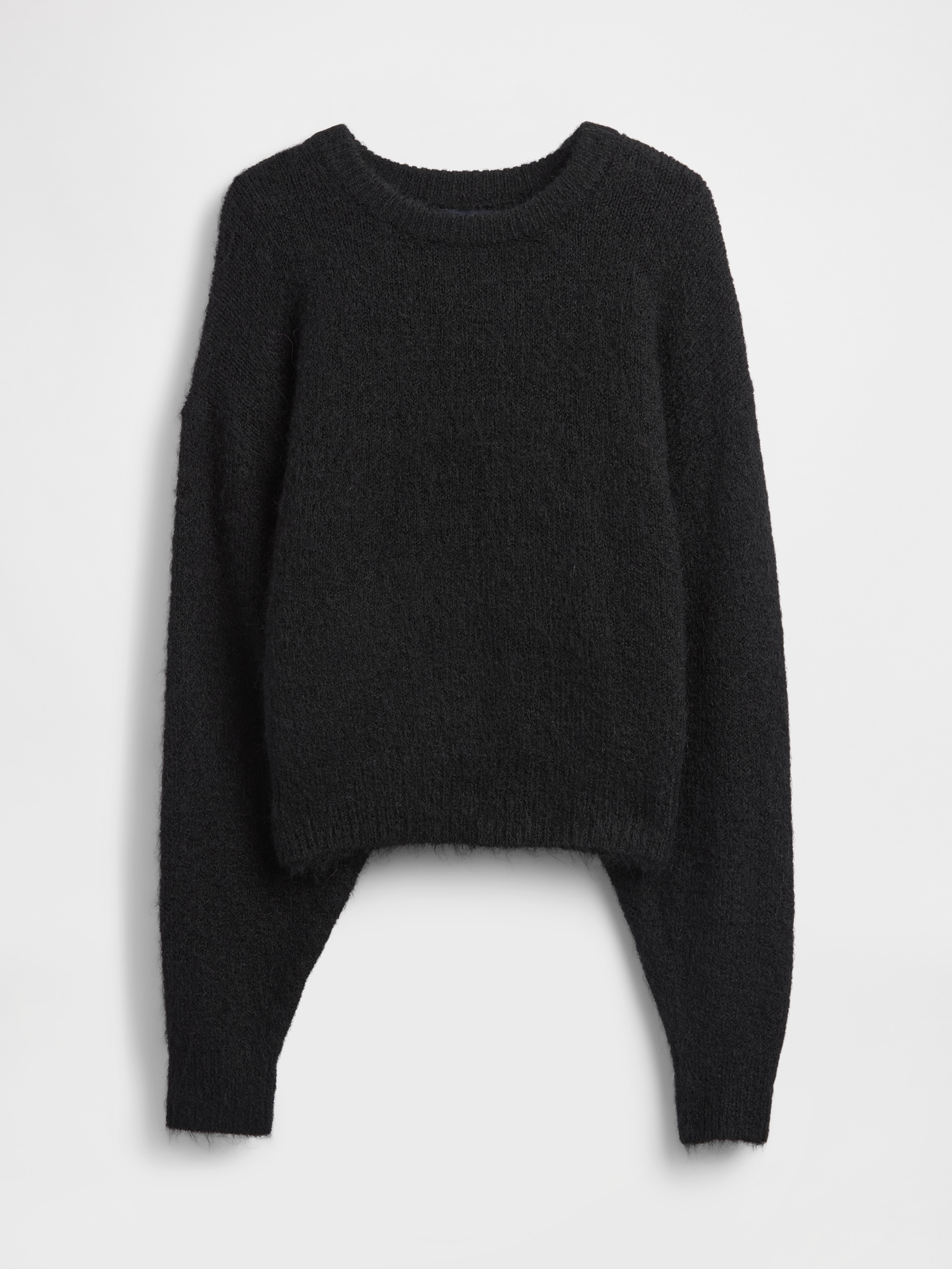 Fuzzy Oversized Crewneck Sweater