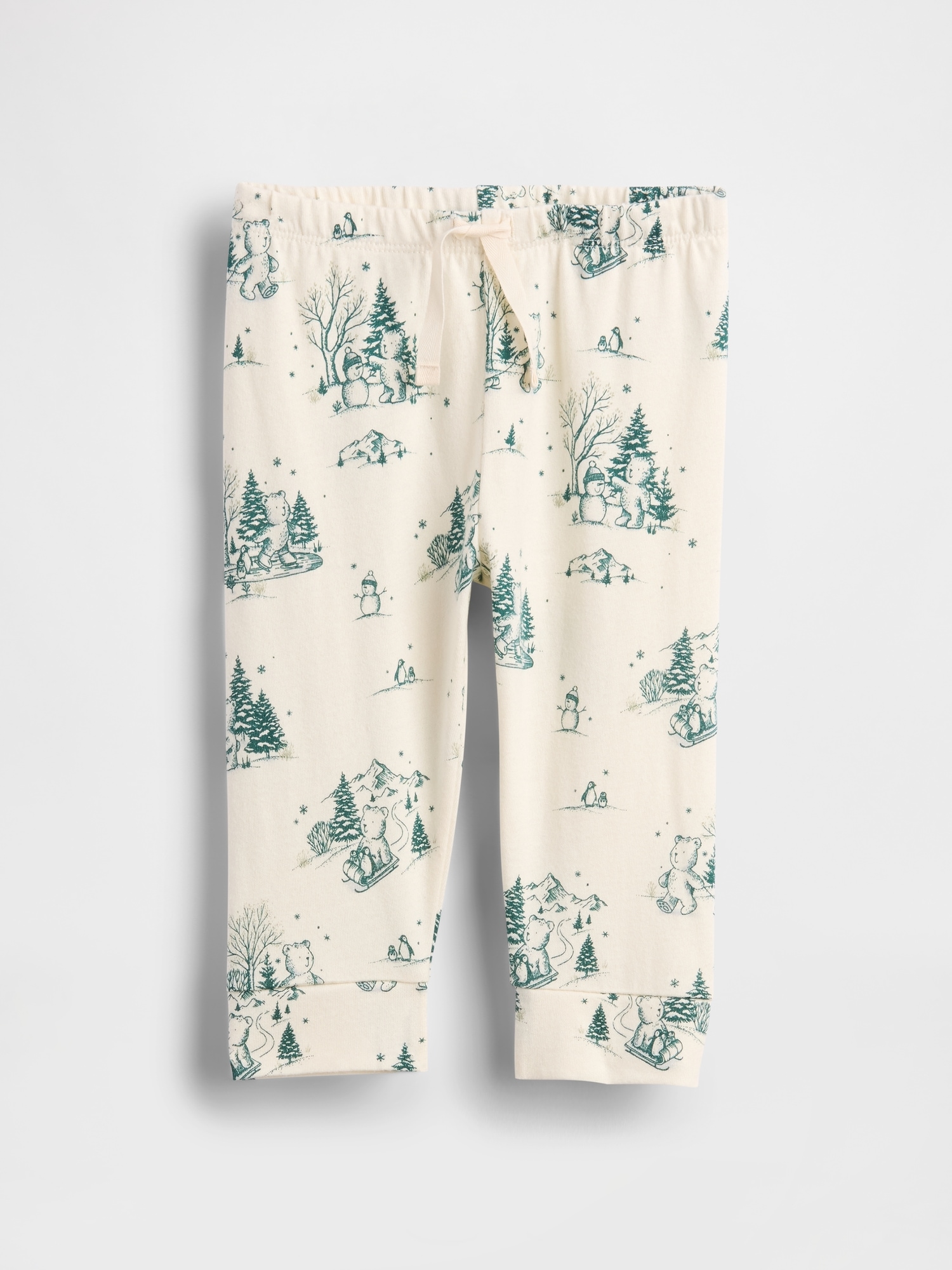 PANTALON PREMIERS ESSENTIELS À TAILLE EXTENSIBLE EN COTON BIOLOGIQUE POUR BÉBÉ