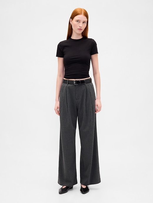Image number 1 showing, 365 High Rise Brushed Twill Pleated Trousers