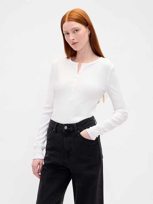 Image number 2 showing, Modern Rib Henley T-Shirt