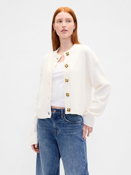 Image number 1 showing, CashSoft Oversized Chunky Cardigan