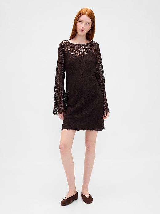 Image number 1 showing, Lace Mini Shift Dress