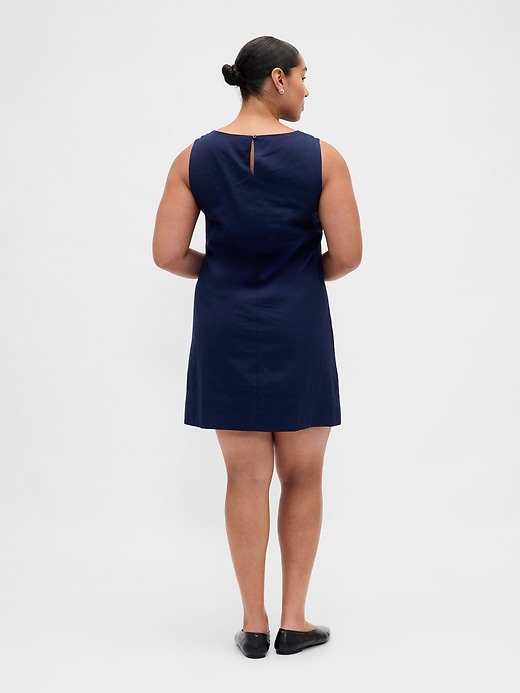 Image number 6 showing, Linen-Blend Mini Shift Dress
