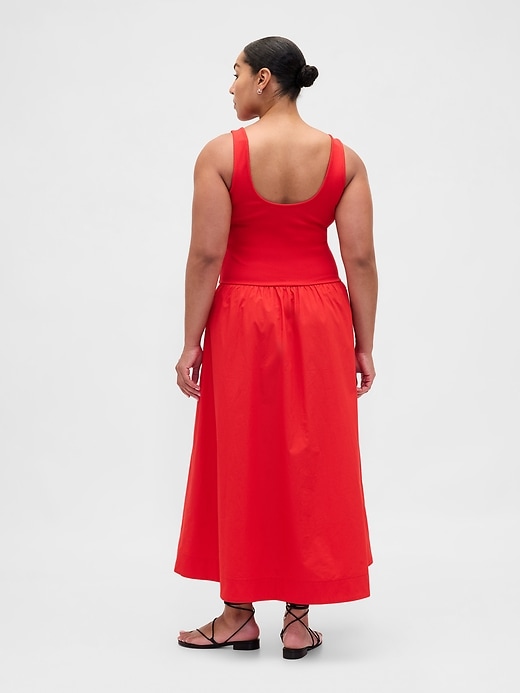 Image number 6 showing, Mixed Media Drop-Waist Maxi Dress