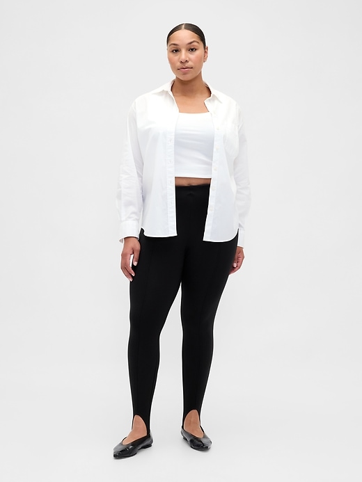 Image number 4 showing, High Rise Double Knit Stirrup Pants