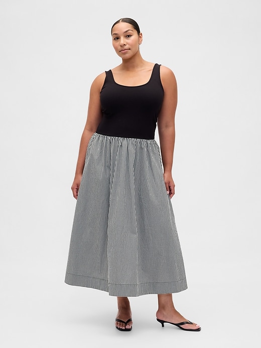 Image number 5 showing, Mixed Media Drop-Waist Maxi Dress