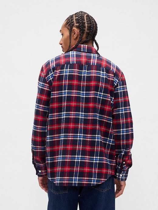 Image number 3 showing, Organic Cotton Relaxed Flannel Shirt