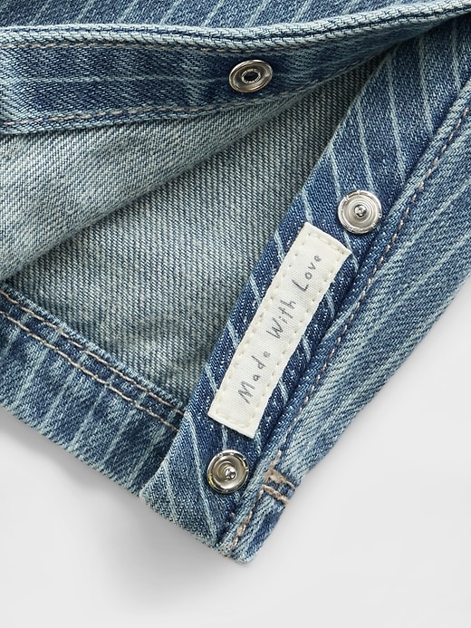 Image number 4 showing, Baby Denim Stripe Utility One-Piece