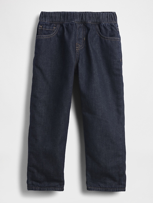 Image number 2 showing, Baby & Toddler Flannel-Lined Baggy Jeans