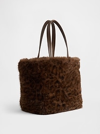 Image number 3 showing, Faux Fur Tote Bag