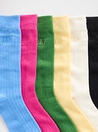 Image number 2 showing, CashSoft Logo Crew Socks Gift Set (7-Pack)