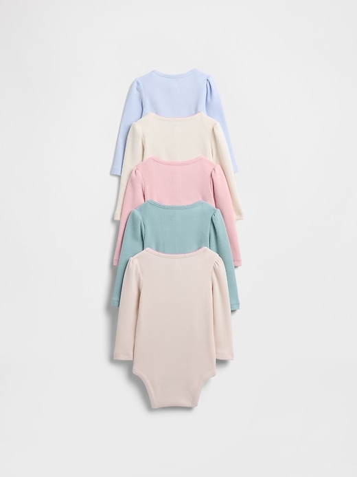 Image number 2 showing, Baby First Favorites Softspun Waffle Bodysuit (5-Pack)