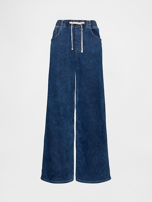 Image number 5 showing, Mid Rise Knit Denim Baggy Jeans