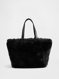 Image number 1 showing, Faux Fur Tote Bag