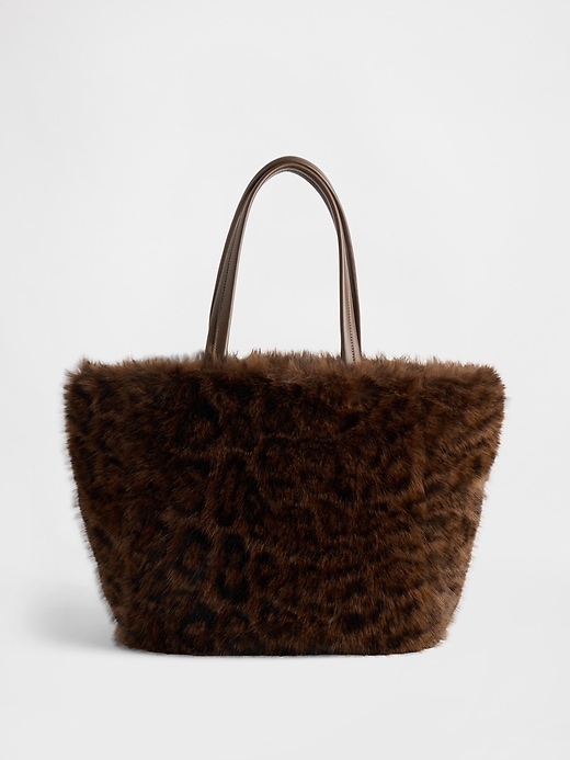 Image number 1 showing, Faux Fur Tote Bag