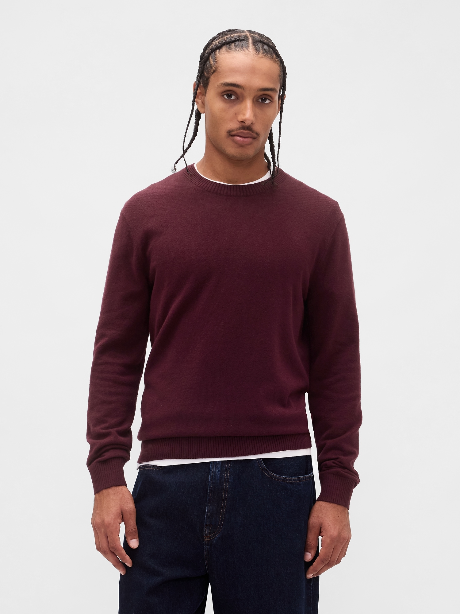 CashSoft Crew Sweater - Tuscan Red