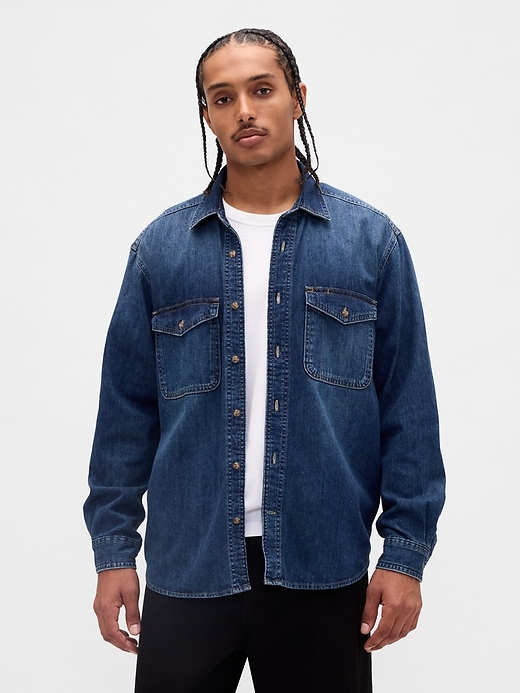 Image number 1 showing, Denim Relaxed Shirt