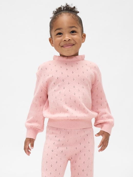 Image number 1 showing, Baby & Toddler CashSoft Pointelle Sweater