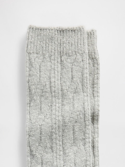 Image number 2 showing, CashSoft Cable-Knit Knee-High Socks