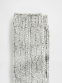 Image number 2 showing, CashSoft Cable-Knit Knee-High Socks