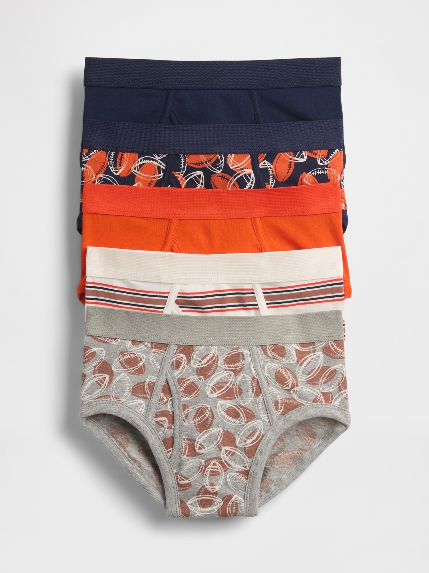 Kids Organic Stretch Cotton Briefs (5-Pack)