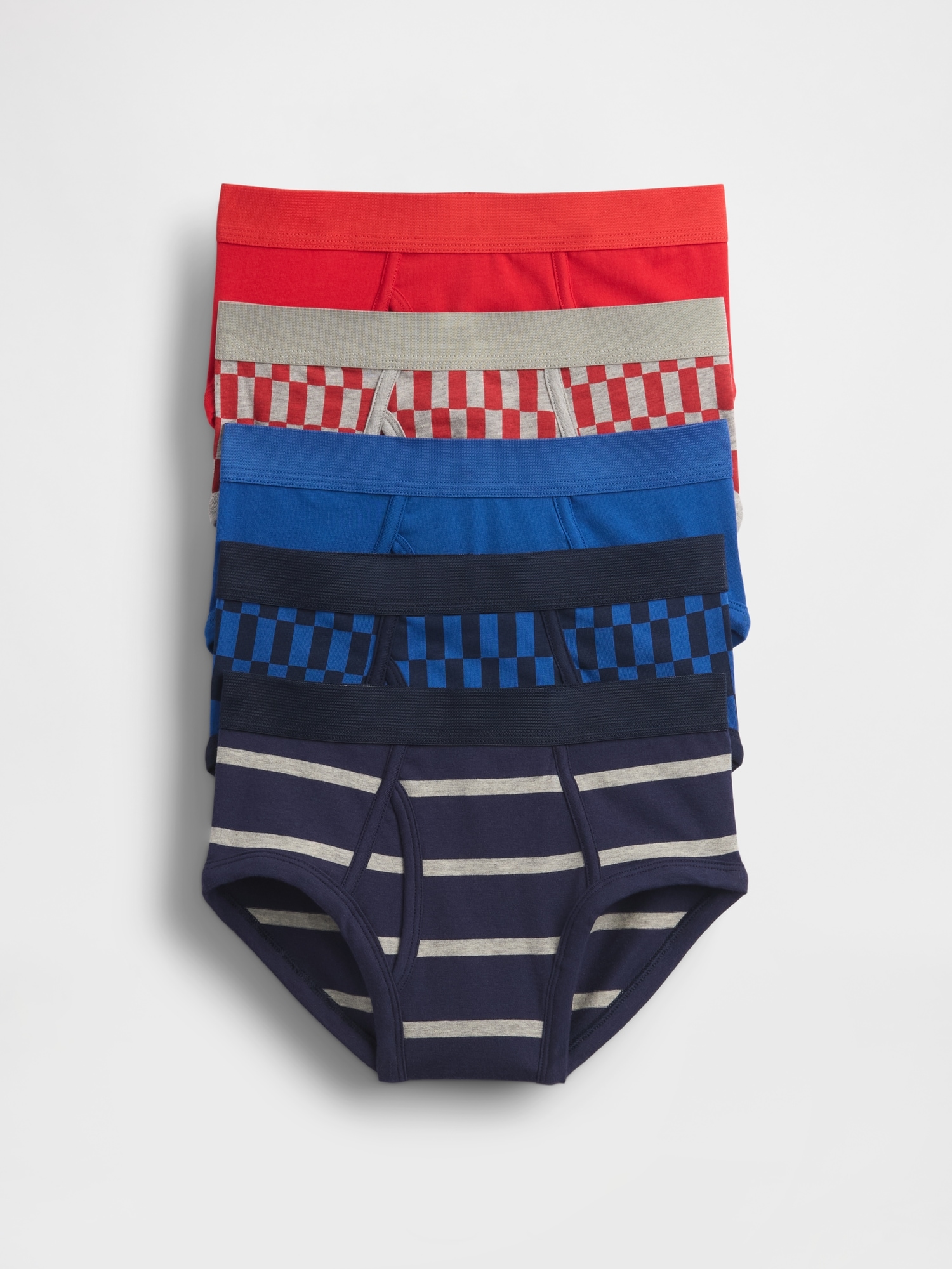 Kids Organic Stretch Cotton Briefs (5-Pack)