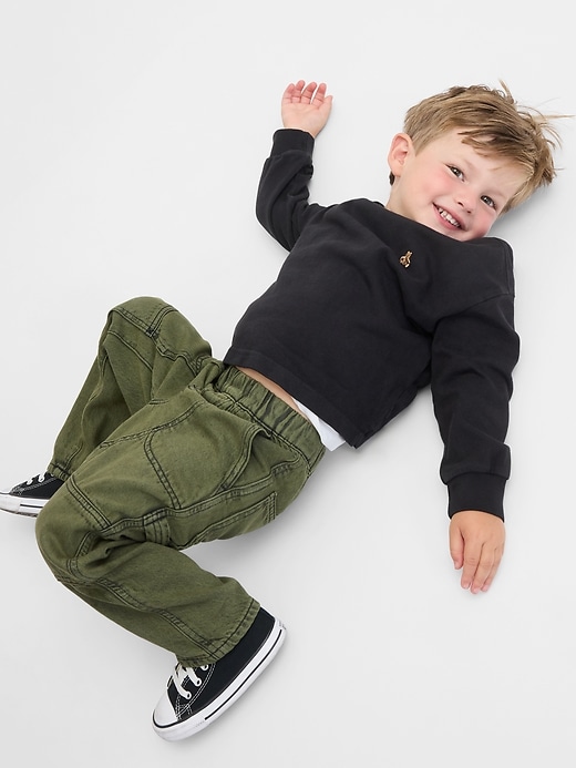 Image number 4 showing, Baby & Toddler Pull-On Baggy Carpenter Jeans