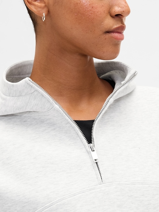 Image number 4 showing, GapFit Oversized Quarter-Zip Hoodie