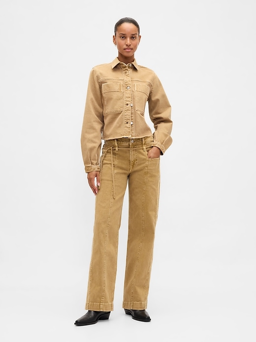 Image number 5 showing, Denim Crop Shirt Jacket