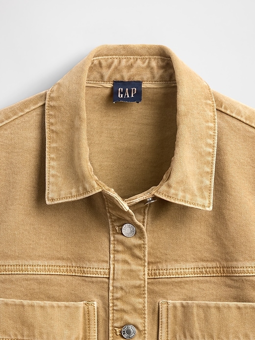 Image number 6 showing, Denim Crop Shirt Jacket