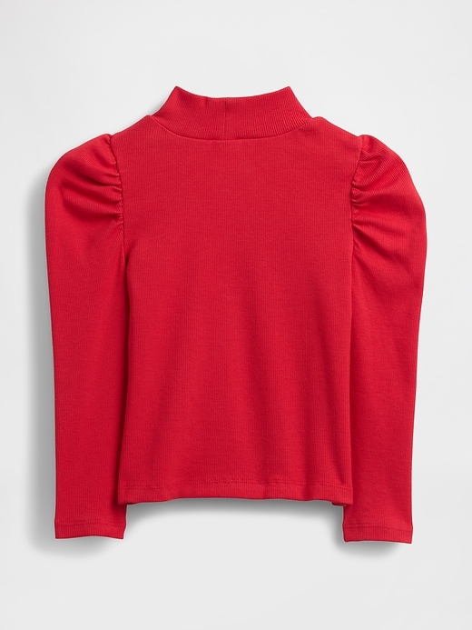Image number 3 showing, Baby & Toddler Puff-Sleeve Rib Mockneck
