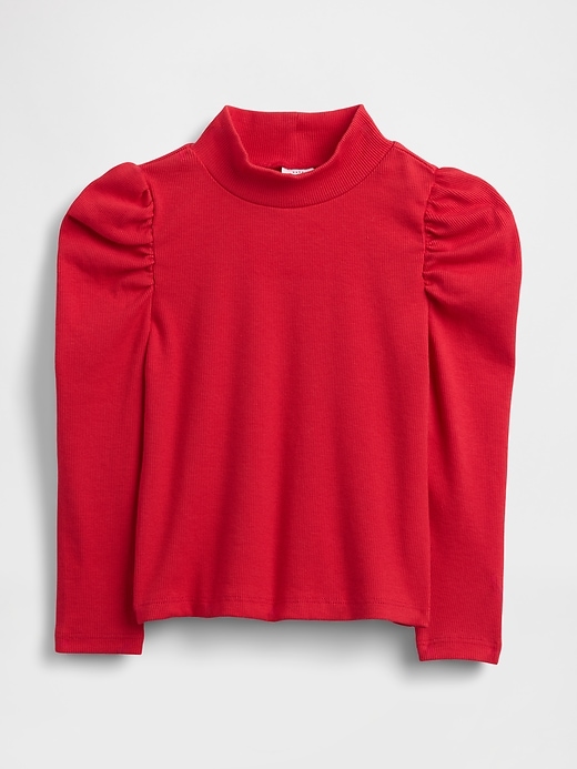 Image number 2 showing, Baby & Toddler Puff-Sleeve Rib Mockneck