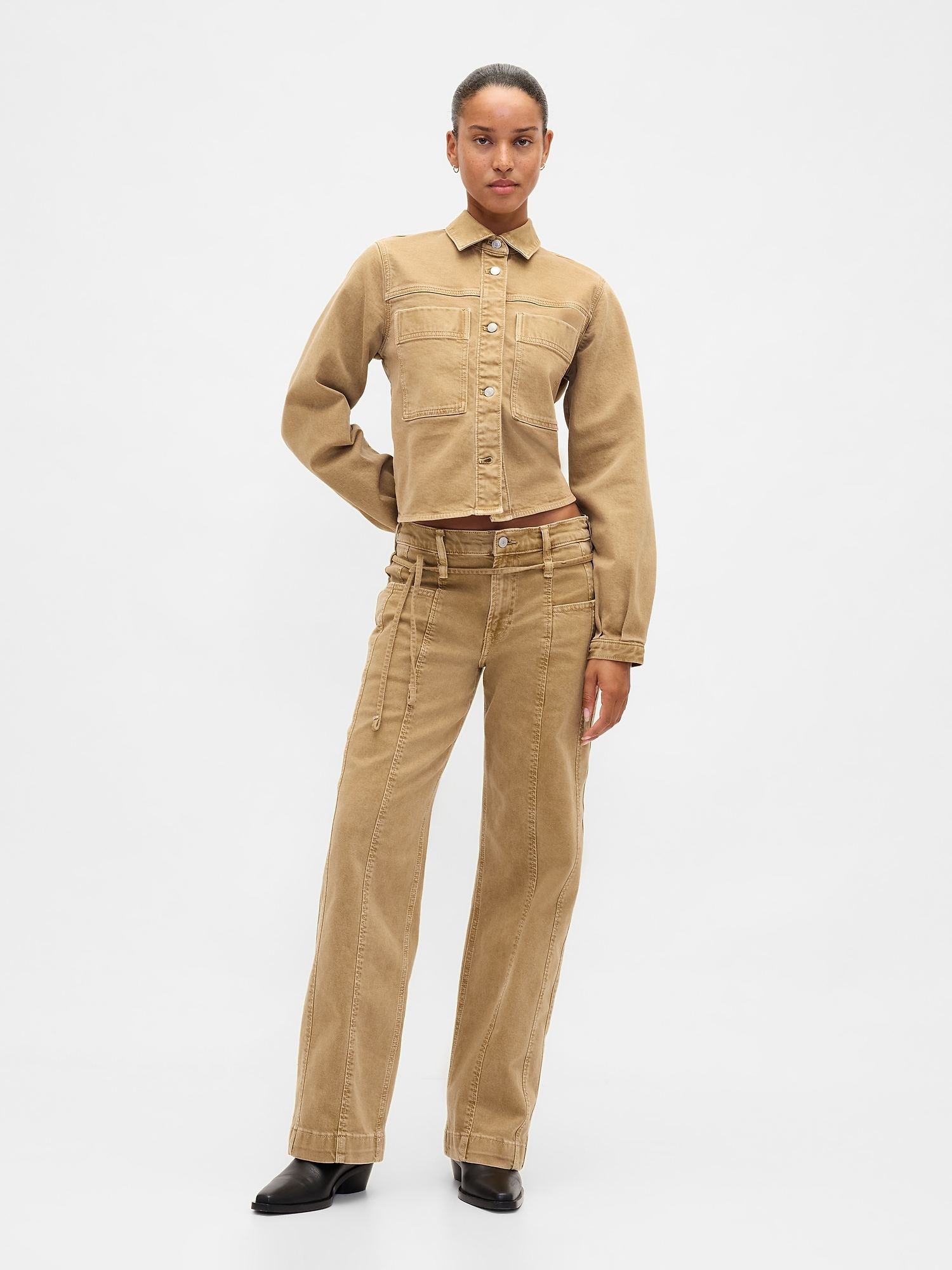 Low Rise '90s Loose Micro Belt Jeans