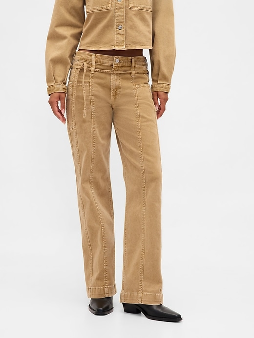 Image number 2 showing, Low Rise '90s Loose Micro Belt Jeans