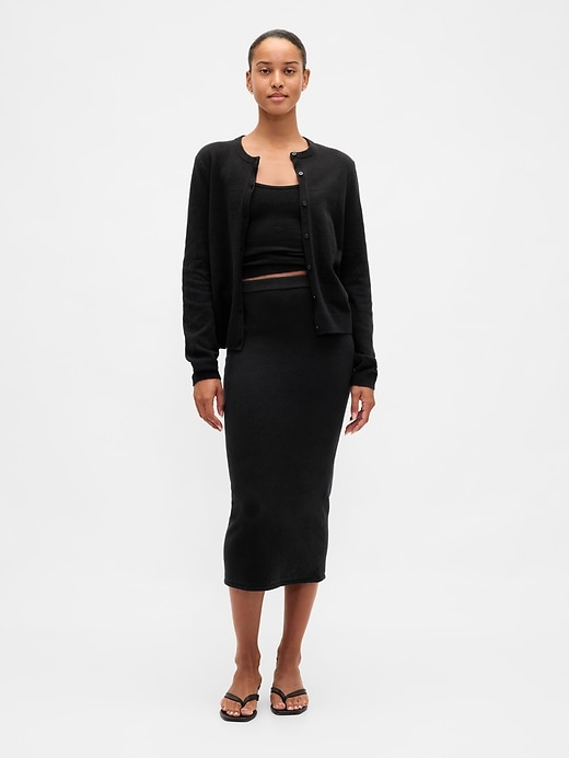 Image number 1 showing, CashSoft Stretch Midi Skirt