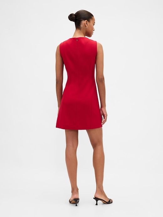 Image number 2 showing, High-Neck Mini Shift Dress