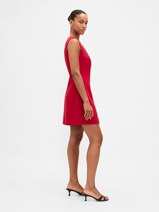 Image number 3 showing, High-Neck Mini Shift Dress