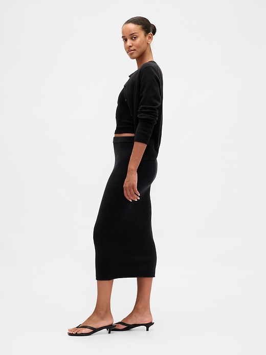 Image number 3 showing, CashSoft Stretch Midi Skirt