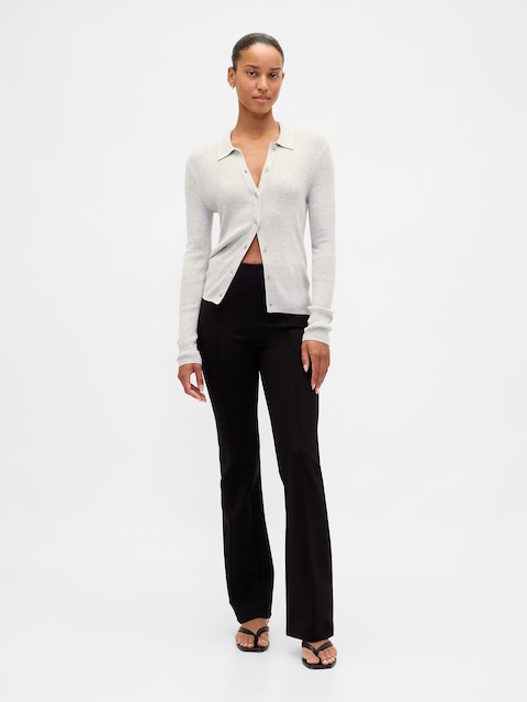 High Rise Double Knit Boot Pants